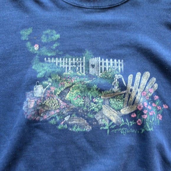 Vtg Northern Reflections sweatshirt with pointelle collar and cuffs - Picture 2 of 5